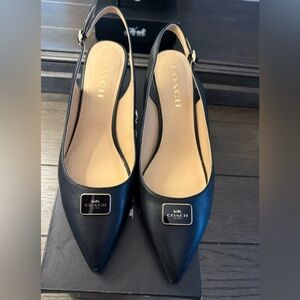 Coach Black Slingback Heels